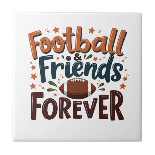Football Friends Forever Fantasy Football Saison Fliese (Vorderseite)