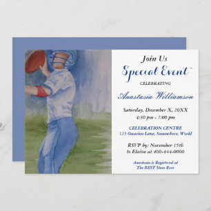 FOOTBALL FUN KÜNSTLERISCHE EREIGNIS EINLADUNG