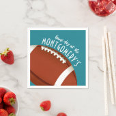Football Game Day Aqua Serviette (Beispiel)