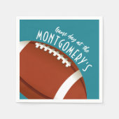 Football Game Day Aqua Serviette (Vorderseite)