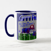 Football Game Day Moose & Ostrich Tasse (Links)