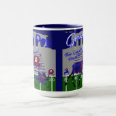 Football Game Day Moose & Ostrich Tasse (Zentrum)