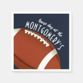 Football Game Day Navy Blue Serviette (Vorderseite)