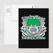 Football Game Green Postkarte (Vorne/Hinten)
