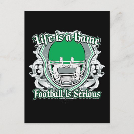 Football Game Green Postkarte (Vorderseite)