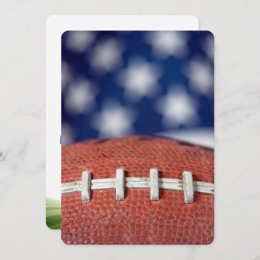 Football Game Party Einladung (Vorne/Hinten)