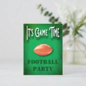 Football Game Watch Party Einladung Postkarte (Stehend Vorderseite)