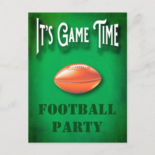 Football Game Watch Party Einladung Postkarte (Vorderseite)