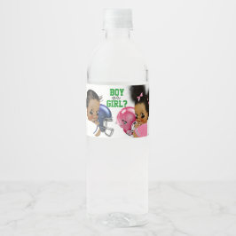 Football Gender offenbaren Baby Water Flasche Labe Wasserflaschenetikett