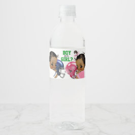 Football Gender offenbaren Baby Water Flasche Labe Wasserflaschenetikett