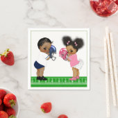 Football Gender Reveal Baby Shower Paper Napkins Serviette (Beispiel)