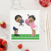 Football Gender Reveal Baby Shower Paper Napkins Serviette (Beispiel)