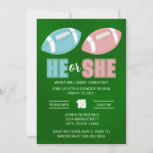 Football Gender Reveal Invitation Einladung (Vorderseite)