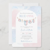 Football Gender Reveal Party Einladung (Vorderseite)