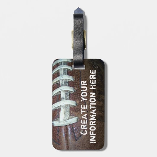 Football Gepäckanhänger (Rückseite vertikal)