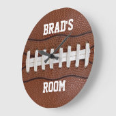 Football Gift Idea Personalized Name Große Wanduhr (Winkel)