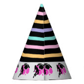 Football Girl Birthday, Football Player Gift Party Partyhütchen (Rückseite)