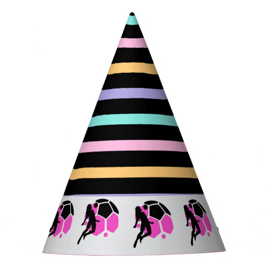 Football Girl Birthday, Football Player Gift Party Partyhütchen (Vorderseite)