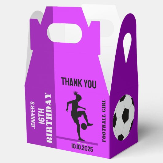 Football Girl, Football Player Geschenk, Geburtsta Geschenkschachtel (Geöffnet)