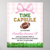 Football Girl Geburtstag Zeitkapsel Zeichen Poster (Vorne)