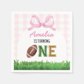 Football Girl Geburtstagsparty Napkins Serviette (Vorderseite)