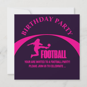 Football Girl Player, Team, Geburtstagsgeschenk Einladung