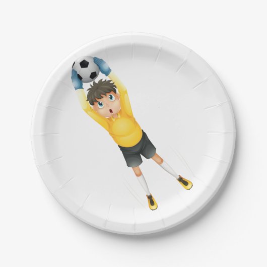 Football Goalie Pappteller (Vorderseite)