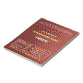 Football Gold Gastgeschenk Chocolate Candy Wrapper Notizblock (Rotiert)