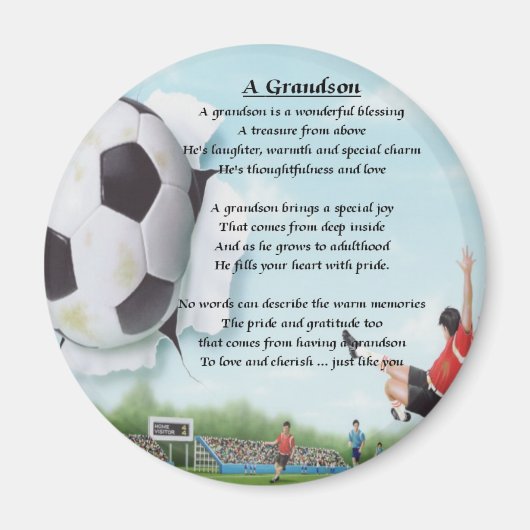 Football Grandson Geem Magnet (Vorne)