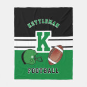 Football 🏈 Green Sport Letter Fleecedecke (Vorderseite)