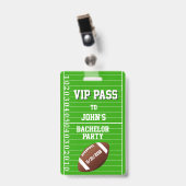 Football Grid Bachelor Party VIP Abzeichen Ausweis (Front with Clip)