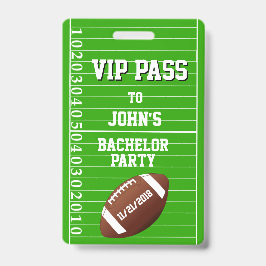 Football Grid Bachelor Party VIP Abzeichen Ausweis