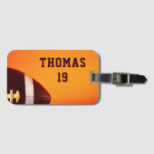 Football Gridiron Sports Personalisiert Name Gepäckanhänger (Vorderseite (Horizontal))