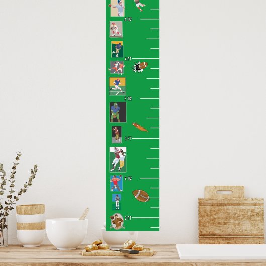 Football Growth Chart Poster (Küche)