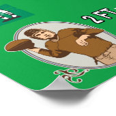 Football Growth Chart Poster (Ecke)