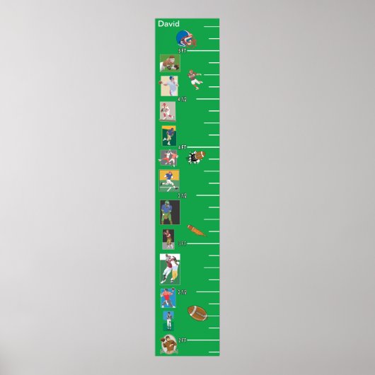 Football Growth Chart Poster (Vorne)