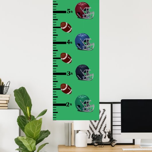 Football Growth Chart Poster (Heimbüro)