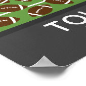 Football Guest Book Poster - 100 Plätze (Ecke)