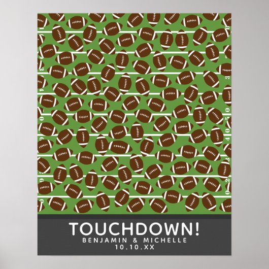 Football Guest Book Poster - 100 Plätze (Vorne)