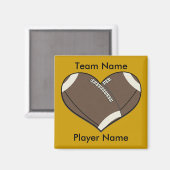Football Heart Magnet (Vorderseite/Rückseite)
