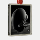 Football-Helm Silbernes Ornament (Rechts)