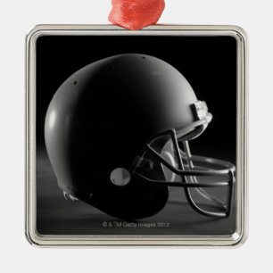 Football-Helm Silbernes Ornament