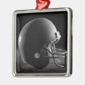 Football-Helm Silbernes Ornament (Links)