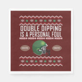 Football Helm Ugly Weihnachtskraut Serviette (Vorderseite)