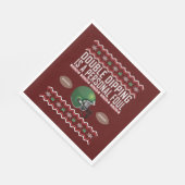 Football Helm Ugly Weihnachtskraut Serviette (Ecke)