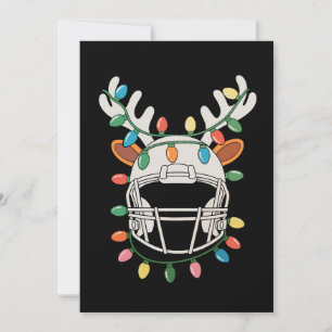 Football-Helm Weihnachtsbeleuchtung Rentiere Weihn Einladung