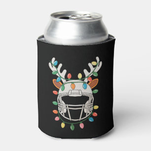 Football-Helm Weihnachtsbeleuchtung Rentiere Xmas Dosenkühler