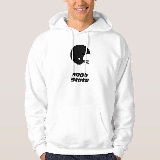 Football Helmet n00b Staat Hoodie (Vorderseite)