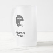 Football Helmet Newton Staat Mattglas Bierglas (Vorderseite Links)