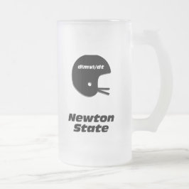 Football Helmet Newton Staat Mattglas Bierglas